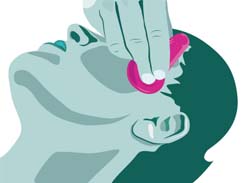 Facial Cupping. Facial cupping illustration